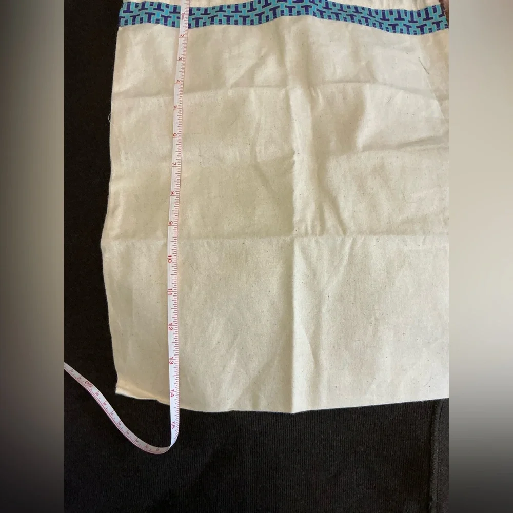 Tory Burch Cream and Blue Garment Bag